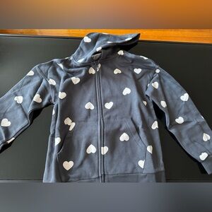 H&M Kids Hoodie with Heart Pattern - Dark Gray
